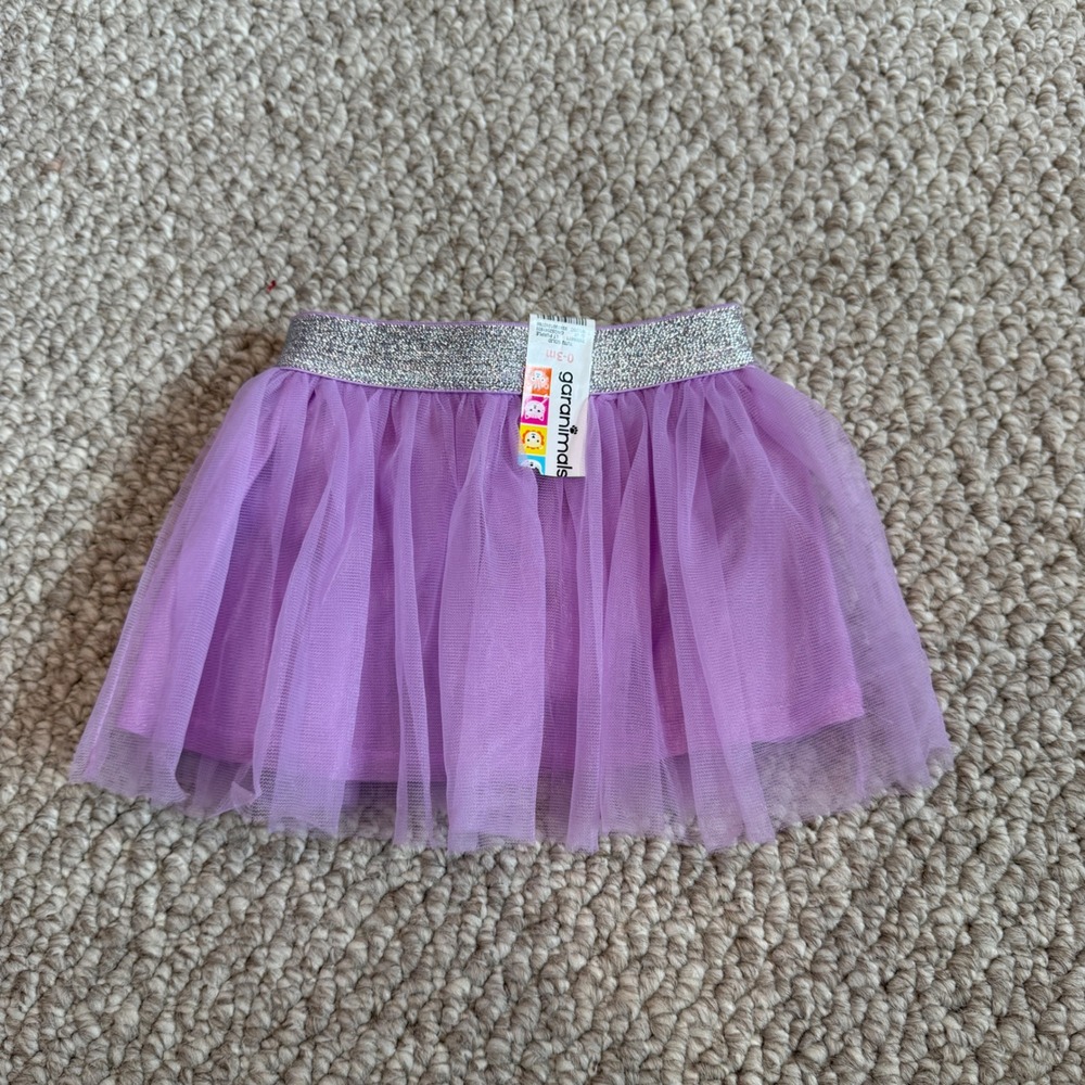 Garanimals Baby Girl Purple Tulle Tutu Skirt Size 0-3 Months NWT